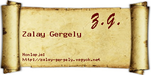 Zalay Gergely névjegykártya